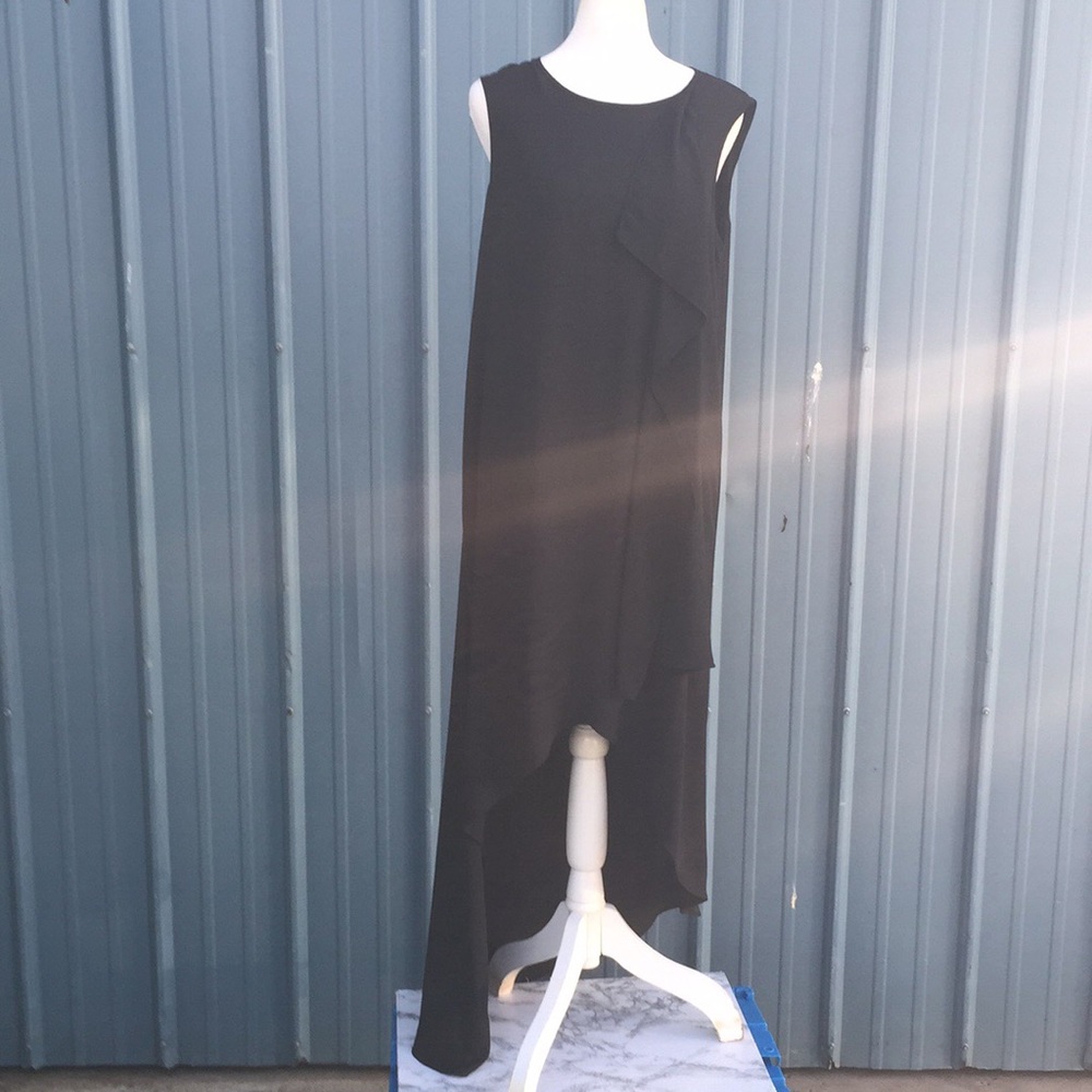 Bcbgmaxazaria Asymmetrical Solid Black Waterfall … - image 3